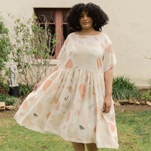 Tradlands Dress Tencel Linen size Large Midi